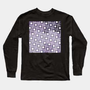 rectangular and squared patterned textile abstract design Long Sleeve T-Shirt